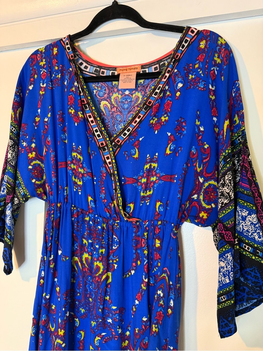 Flying Tomato Royal Blue Boho Floral Maxi Dress - Picture 4 of 8